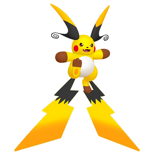 Mega Raichu X, a electric-type Pokemon raid boss