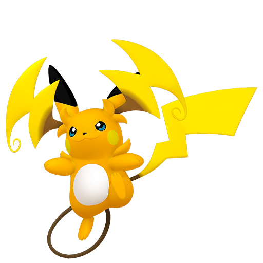 Mega Raichu Y, a electric-type Pokemon raid boss